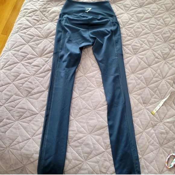 Gymshark training mesh pocket leggings slate blue size XS - Picture 12 of 12